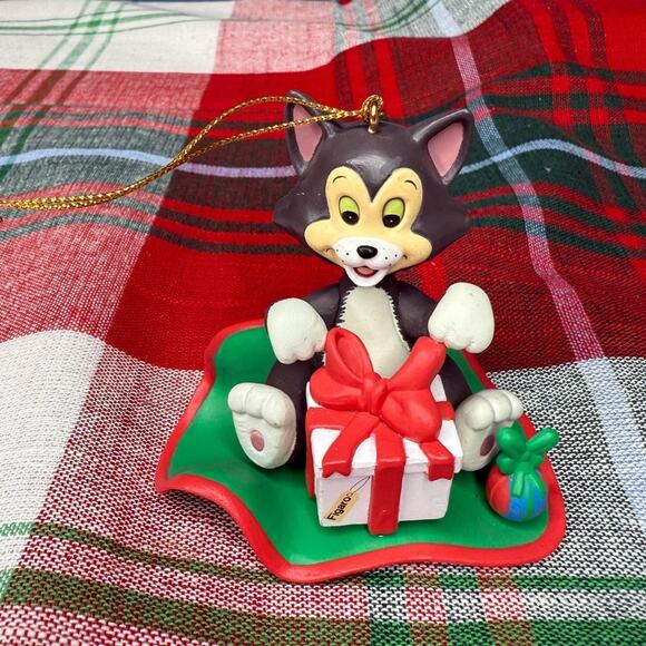 Vintage Disney Grolier Christmas Magic Ornament Figaro the Cat Pinocchio 1990s - Picture 1 of 2